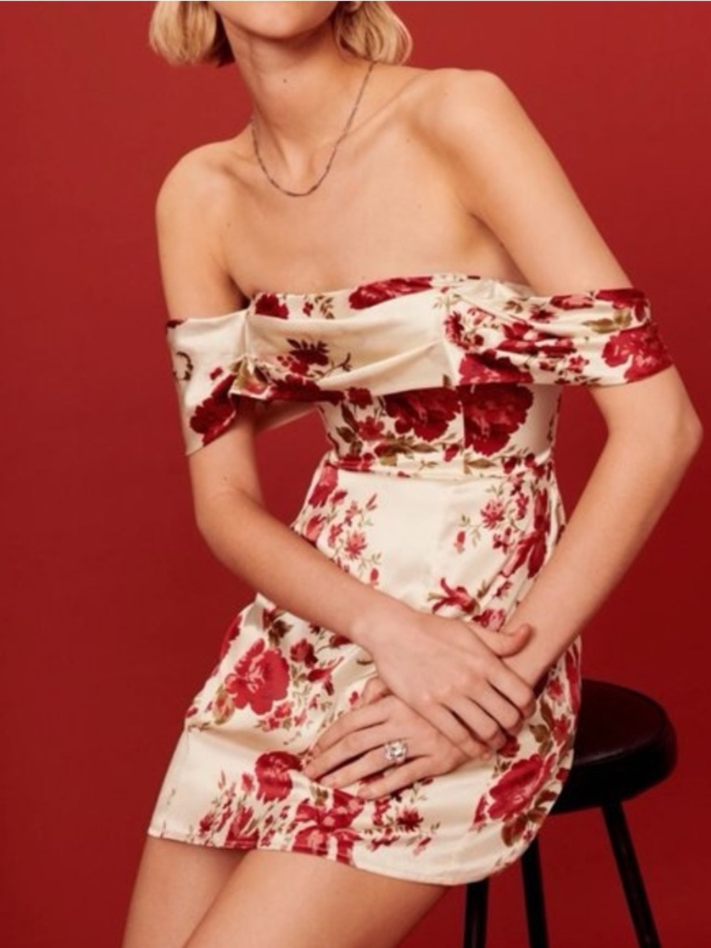 New Reformation Lanelle Silk Dress in the La Belle print | Size 4